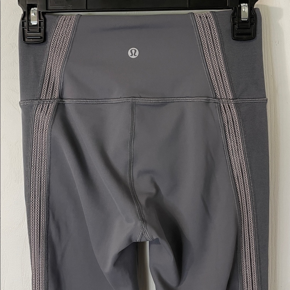 Lululemon Power Lines Pants 28" Titanium Dark Chrome Everlux High Rise Grey Sz 4 - Picture 8 of 15